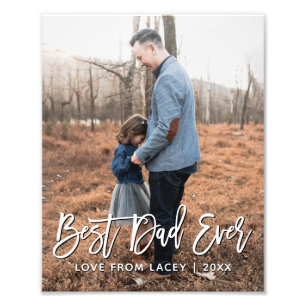Best Dad Ever Father's Day Personalised  Photo Print