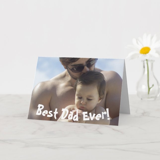 Best Dad Ever Father's Day Photo Card (Small Plant)