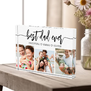 Best Dad Ever - Father's Day Photo Collage Block