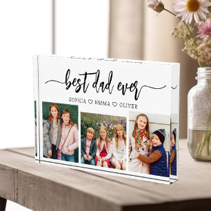 Best Dad Ever - Father's Day Photo Collage Block