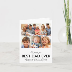 Best Dad Ever Fathers Day Photo Collage Card