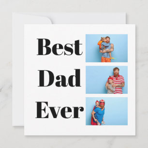 Best Dad Ever   Father's Day Photo Collage Holiday Card
