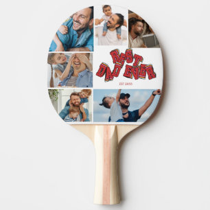 Best Dad Ever Father's Day Photo Collage Keepake Ping Pong Paddle