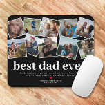 Best Dad Ever Father's Day Photo Collage Mouse Mat<br><div class="desc">Modern fathers day mouse pad featuring a photo collage of 12 family pictures for you to replace with your own,  the saying "best dad ever.",  a personalised thank you note,  a cute red heart,  and your childrens names.</div>