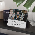 Best Dad Ever | Father's Day  Photo Collage Plaque<br><div class="desc">Send a beautiful personalised father's day gift to your dad that he'll cherish forever. Special personalised father's day family photo collage to display your special family photos and memories. Our design features a simple 3 photo design with "Best Dad Ever" designed in a beautiful handwritten black script style & serif...</div>