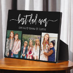 Best Dad Ever - Father's Day Photo Collage Plaque<br><div class="desc">Celebrate your dad with the "Best Dad Ever" Father's Day Photo Collage Plaque, a heartfelt tribute to the man who means the world to you. This beautifully crafted plaque features a high-quality, customisable photo collage, allowing you to showcase cherished memories and special moments. The collage is elegantly arranged around the...</div>