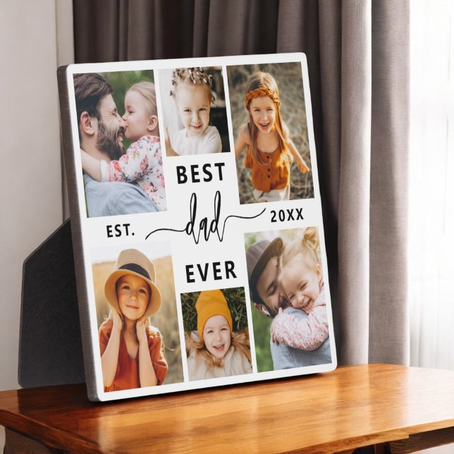 Best Dad Ever - Father's Day Photo Collage Plaque (Creator Uploaded)