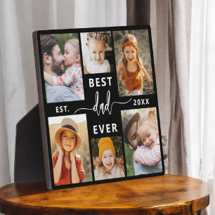 Best Dad Ever - Father's Day Photo Collage Plaque