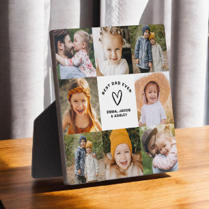 Best Dad Ever Father's Day Photo Collage Plaque