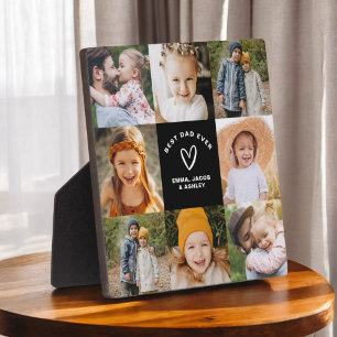 Best Dad Ever Father's Day Photo Collage Plaque