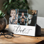 Best Dad Ever | Father's Day  Photo Collage Plaque<br><div class="desc">Send a beautiful personalised father's day gift to your dad that he'll cherish forever. Special personalised father's day family photo collage to display your special family photos and memories. Our design features a simple 3 photo design with "Best Dad Ever" designed in a beautiful handwritten black script style & serif...</div>