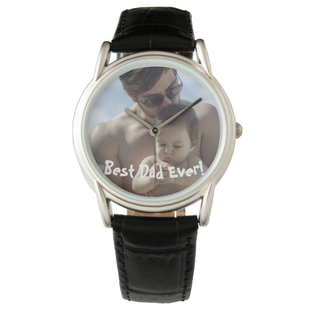 Best Dad Ever Father's Day Photo e-Watch Watch (Front)
