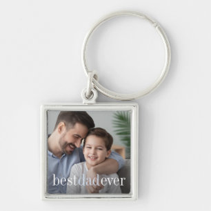 Best Dad Ever Father's Day Photo Key Ring