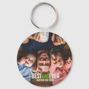 Best Dad Ever Father's Day Photo Keychain