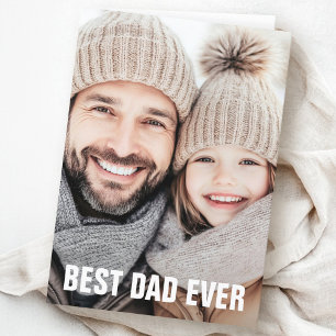 Best dad ever father's day photo modern holiday card