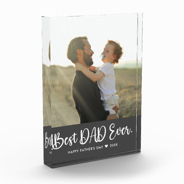 Best Dad Ever Father's Day Simple Photo Block (Left)