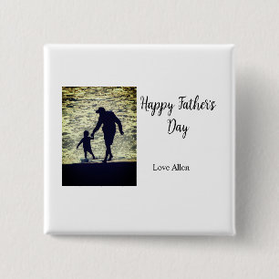 Best dad ever father's day son daughter papa dad p 15 cm square badge