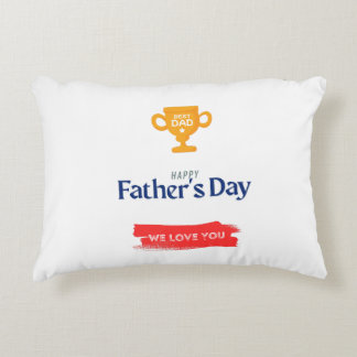 Best Dad Ever Father's Day Trophy Decorative Cushion