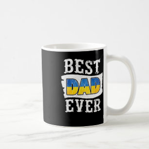 Best Dad Ever Father's Day Ukrainian Flag Ukraine Coffee Mug