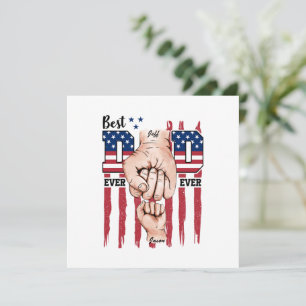 Best Dad Ever – Fist Bump USA Flag - 1 Child