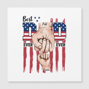 Best Dad Ever – Fist Bump USA Flag - 1 Child