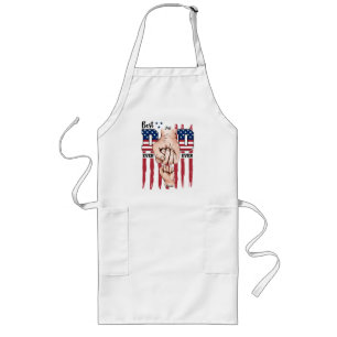 Best Dad Ever – Fist Bump USA Flag - 1 Child Long Apron