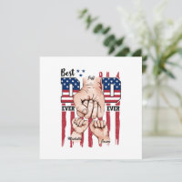 Best Dad Ever – Fist Bump USA Flag - 2 Kids