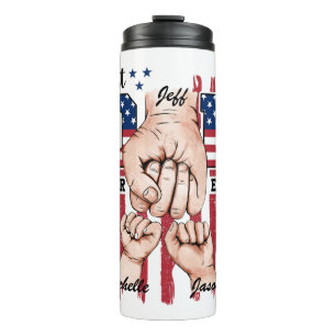 Best Dad Ever – Fist Bump USA Flag - 2 Kids Thermal Tumbler
