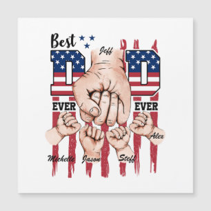 Best Dad Ever – Fist Bump USA Flag - 4 Kids