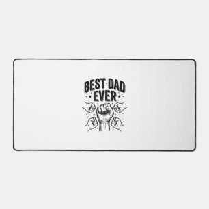 Best Dad Ever Fist Bump Vintage Shirt Design_1 Desk Mat