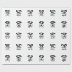 Best Dad Ever Fist Bump Vintage Shirt Design_1 Wrapping Paper
