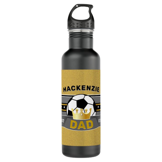 Best DAD Ever FOOTBALL Sport 710 Ml Water Bottle (Front)