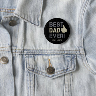 Best Dad Ever for Father's Day Vintage Thumb Up 6 Cm Round Badge