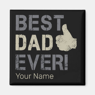 Best Dad Ever for Father's Day Vintage Thumb Up Magnet