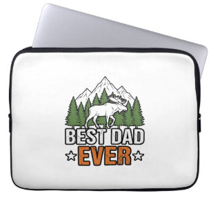 Best Dad Ever Forest Creature Vintage Dad Shirt De Laptop Sleeve