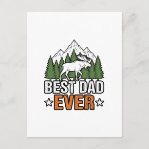 Best Dad Ever Forest Creature Vintage Dad Shirt De Postcard