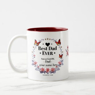 Best Dad Ever – Forever Grateful Two-Tone Coffee Mug