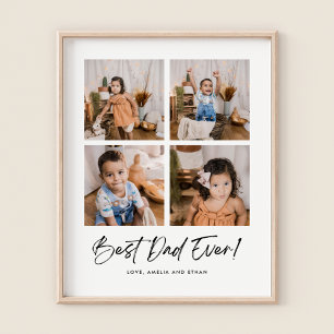 Best Dad Ever Four Photo  Poster