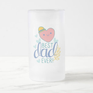 Best Dad Ever Frosted Glass Beer Mug