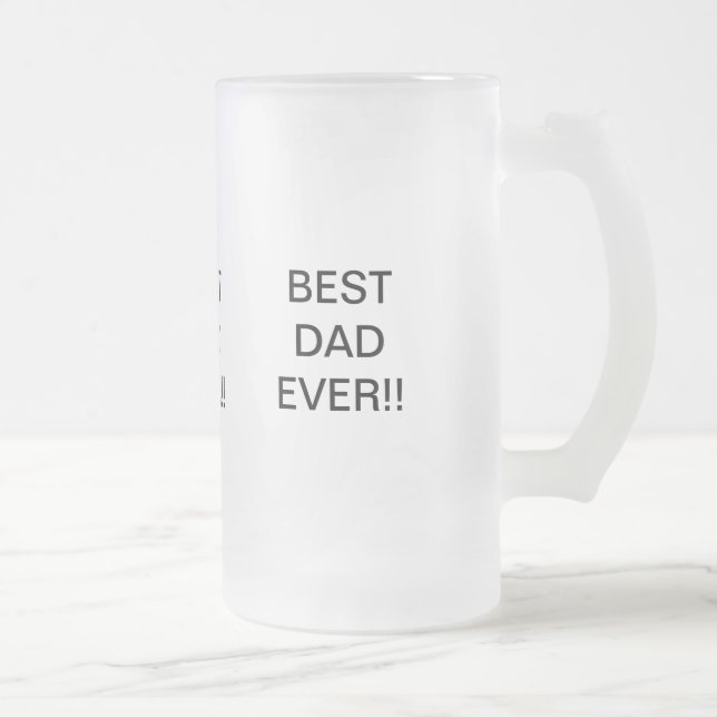 Best Dad Ever Frosted Glass Mug (Right)