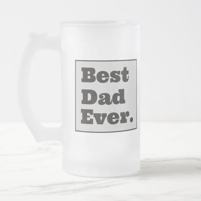 Best Dad Ever Frosted Mug (Left)