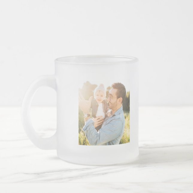 Best Dad Ever Full Photo Custom Coffee Mug (Left)