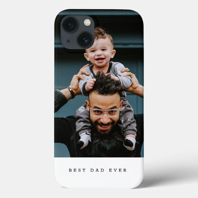 Best Dad Ever Full Photo Personalised Case-Mate iPhone Case (Back)