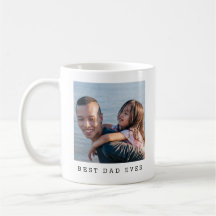 Best Dad Ever Full Photo Personalised Coffee Mug