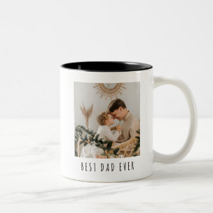Best Dad Ever Full Photo Personalised Two-Tone Coffee Mug