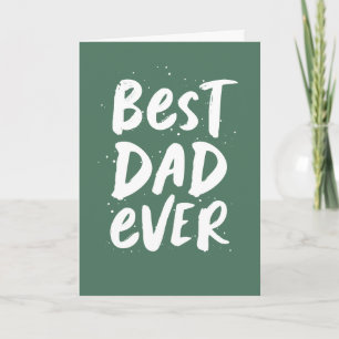 Best dad ever fun cool green photo Father's Day Card