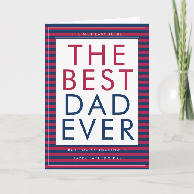 Best Dad Ever Funny American Father's Day Card (Front)