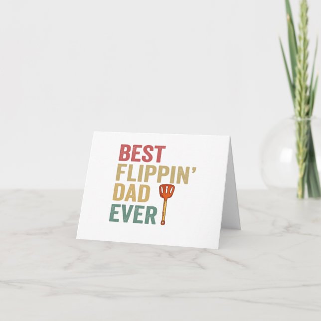 Best Dad Ever Funny Cooking BBQ Father Gift  Thank You Card (Front)