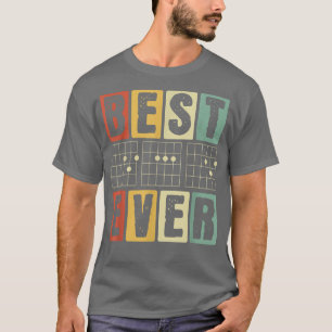 Best Dad Ever  Funny Daddy Guitar Player Musician  T-Shirt
