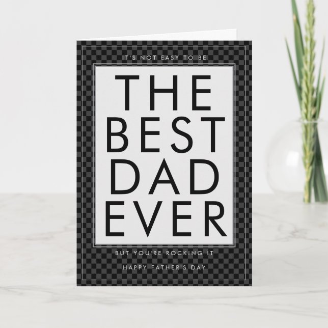 Best Dad Ever Funny Modern Father's Day Card (Front)